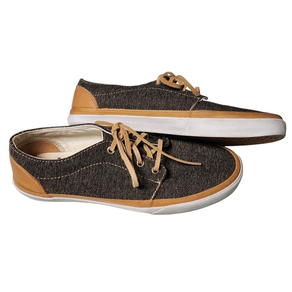 VANS Vulcanized Low top Leather Lace Unisex M10.5 W12